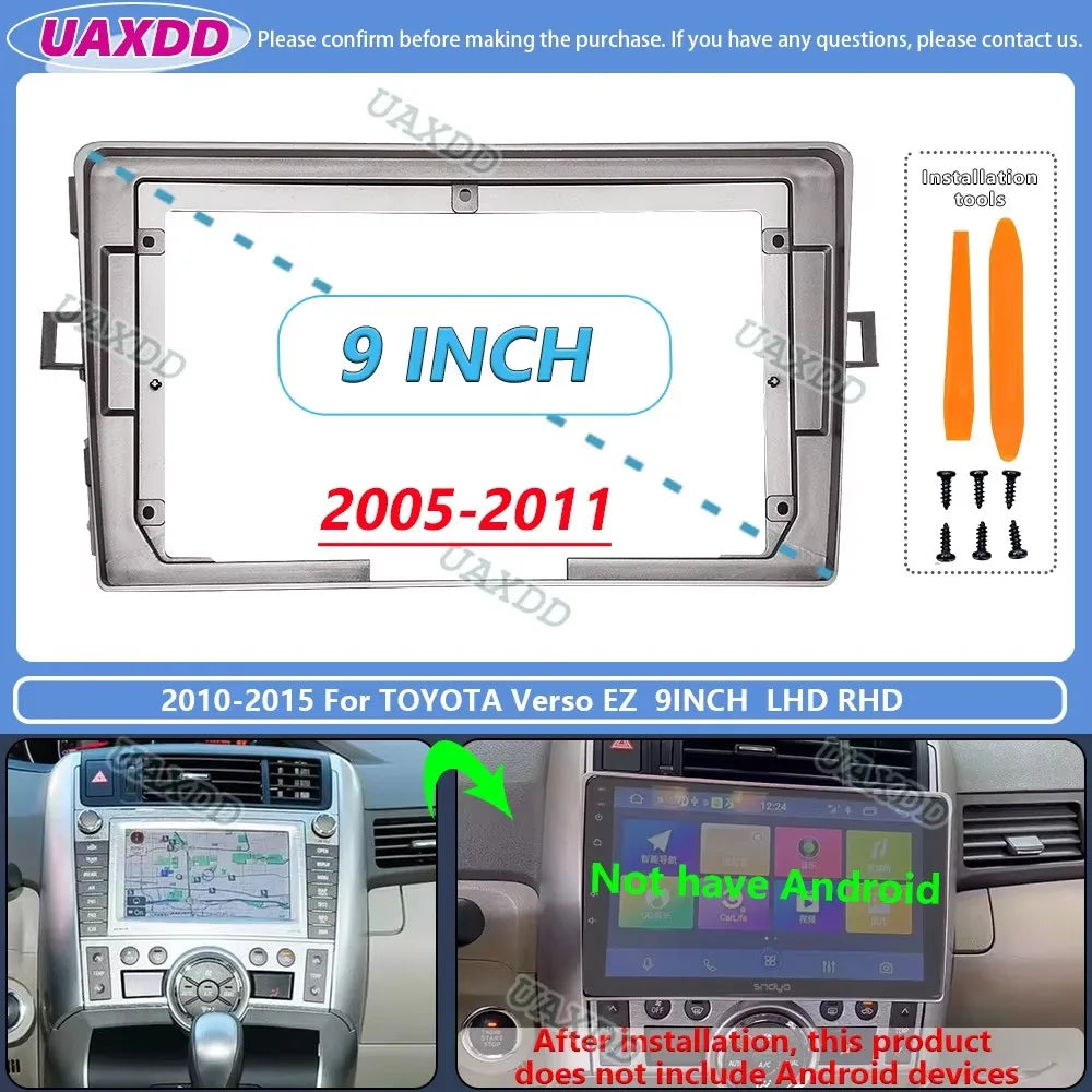 FOR 2006-2024 Toyota Verso-s EZ 2010-2016 Ractis 9inch Radio Android Stereo Frame Panel Fa