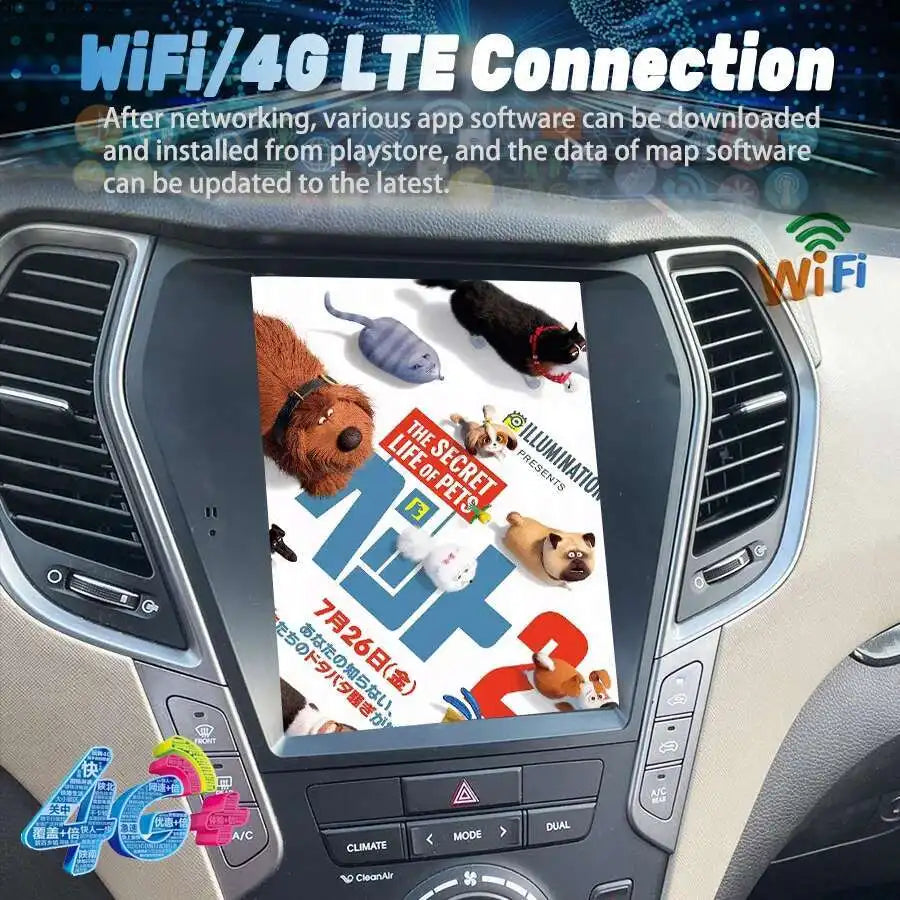 10.4" Car Radio For Hyundai Santa Fe IX45 2012-2017 2din Android15 Screen DSP Multimedia P | AUTOKITSHOP