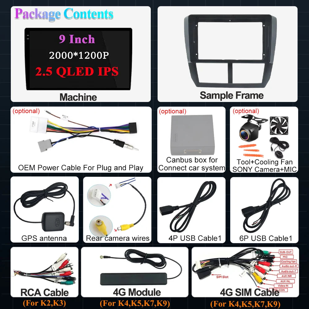 Android 16 For Subaru Forester 3 Sh 2007-2013 Bluetooth Carplay Car Radio 2 Din Multimedia | AUTOKITSHOP