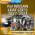 2/6Pcs 12V Headlight H11 HB3 Light 180W 30000LM LED Bulbs H8 Lamp For NISSAN LEAF (ZE1) 20