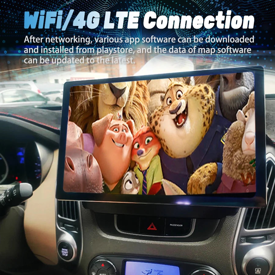 13.3" IPS Android 15 Car Stereo 8G+256GB for Hyundai Tucson IX35 Wireless Carplay 4G WIFI