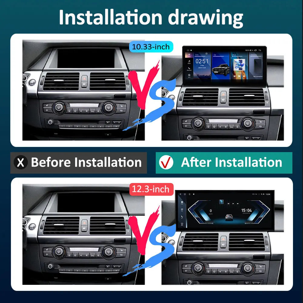 Navigation GPS Android 16 for BMW X5 X6 E70 E71 2008 - 2013 ClC/CCC System Car Radio Multi