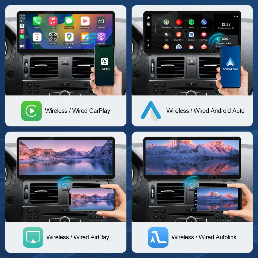 CN 12.3''Multimedia Display For Benz C Class W204 2008-2010 NTG4.0 Touch Screen Wireless C | AUTOKITSHOP