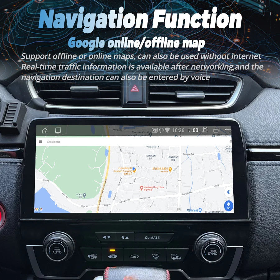10.33inch Dual System Android Car Radio For Honda Cr-v 2019 CRV 2022 Multimedia Video Play