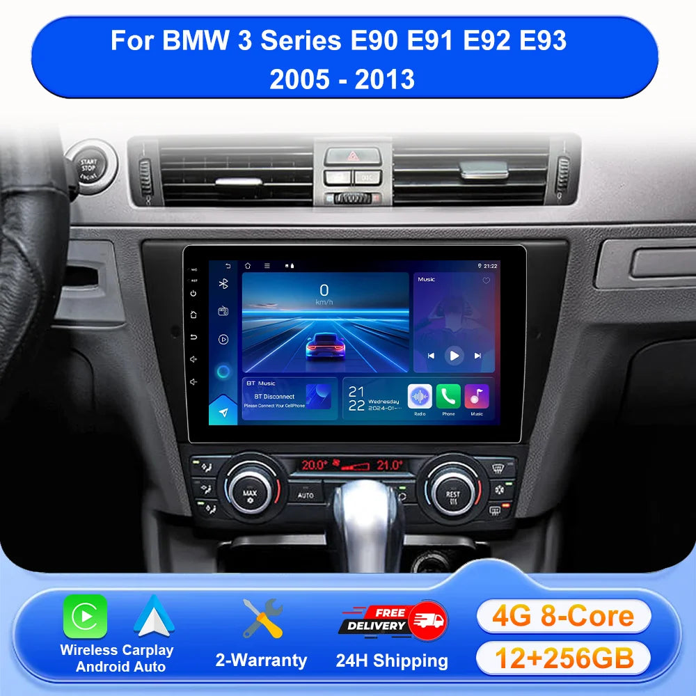 Android 16 For BMW 3 Series E90 E91 E92 E93 2005-2013 Carplay Car Radio Multimedia Player