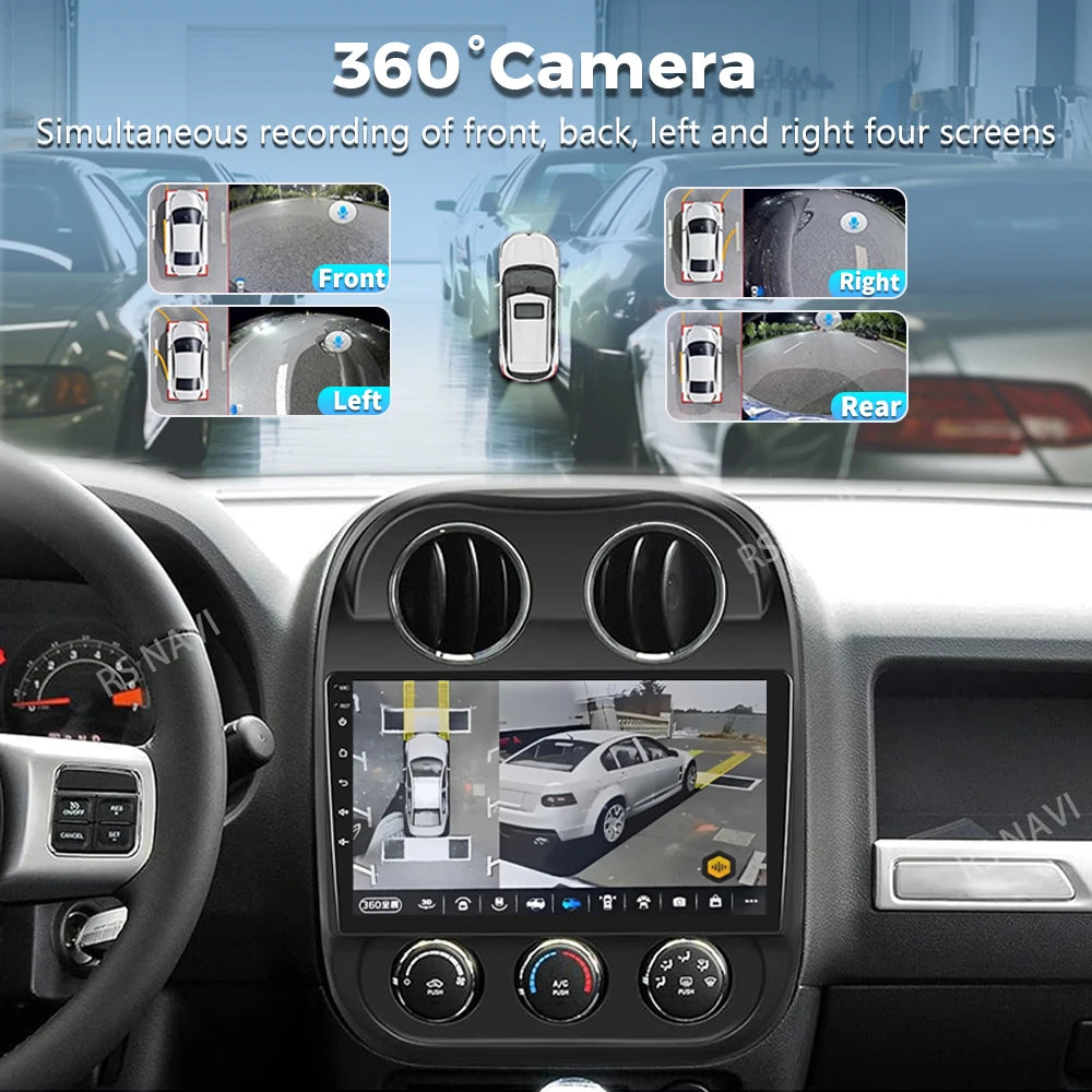 Android 16 For Jeep Compass Patriot 2010 - 2016 2K QLED Android Car Radio Multimedia Video