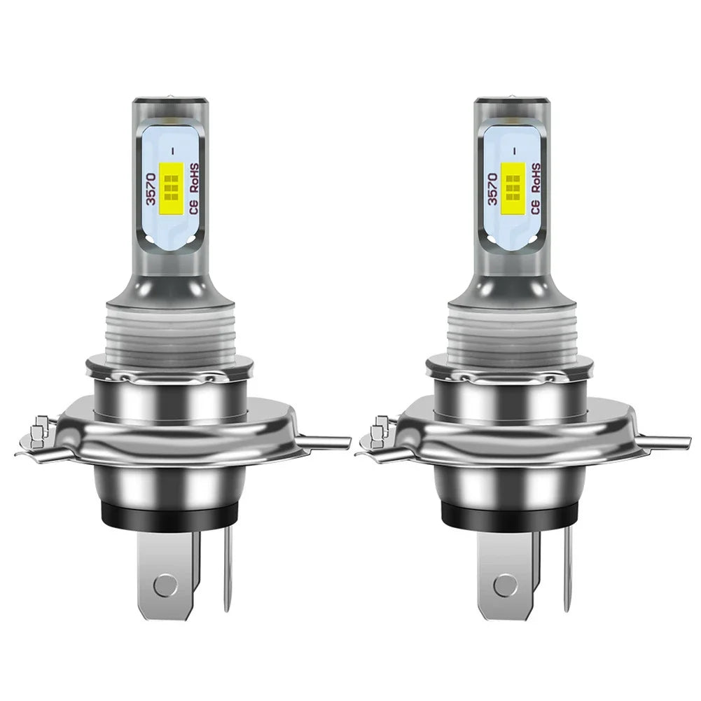 H4 Car LED Headlight Bulbs High Low Beam 6000K Super White Lights Car Fog Lights Auto DRL