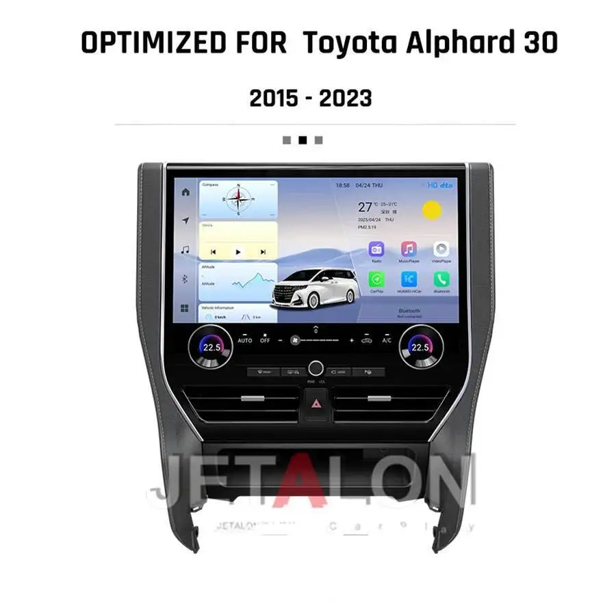 16.8inch CarPlay GPS Navigation Multimedia For Toyota Alphard Vellfire 30 Series A30 2015- | AUTOKITSHOP