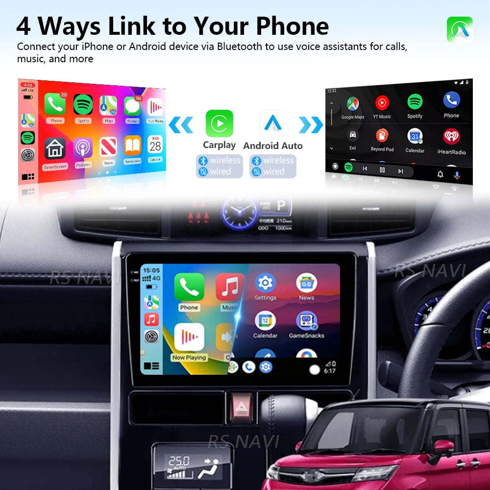Android 16 Carplay Auto Qualcomm 2K QLED Screen Car Radio Player For Toyota Roomy 1 2016 -