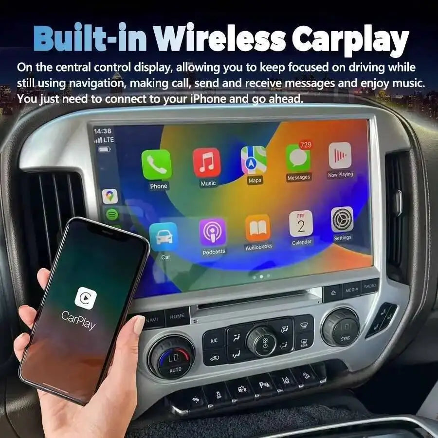 13.3Inch Screen 128GB GPS Car Radio For Chevy Silverado 1500 2018 Chevrolet GMC Sierra 201 | AUTOKITSHOP