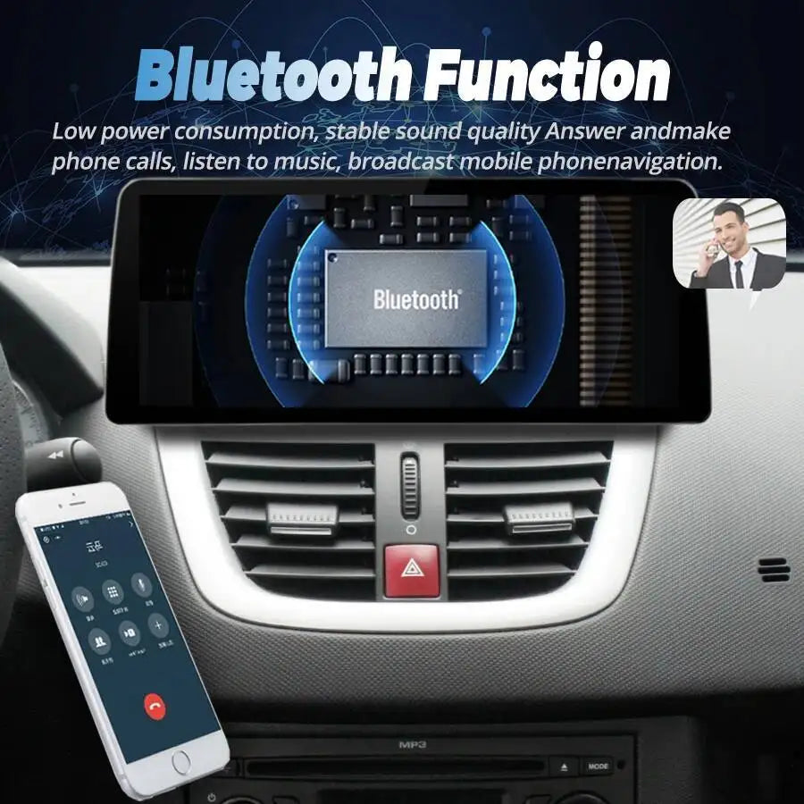 12.3inch Radio Android 15 For Peugeot 207 CC 207CC 2006 2007 2008 2015 Car Multimedia Vide | AUTOKITSHOP