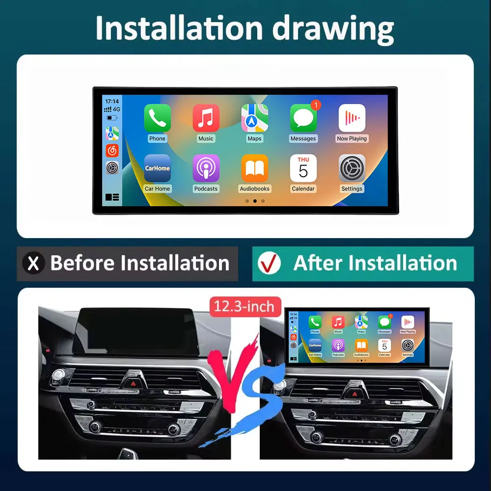 12.3'' for BMW 5 Series F10 F11 2018 - 2019 EVO Linux System GPS Car Video Multimedia Play