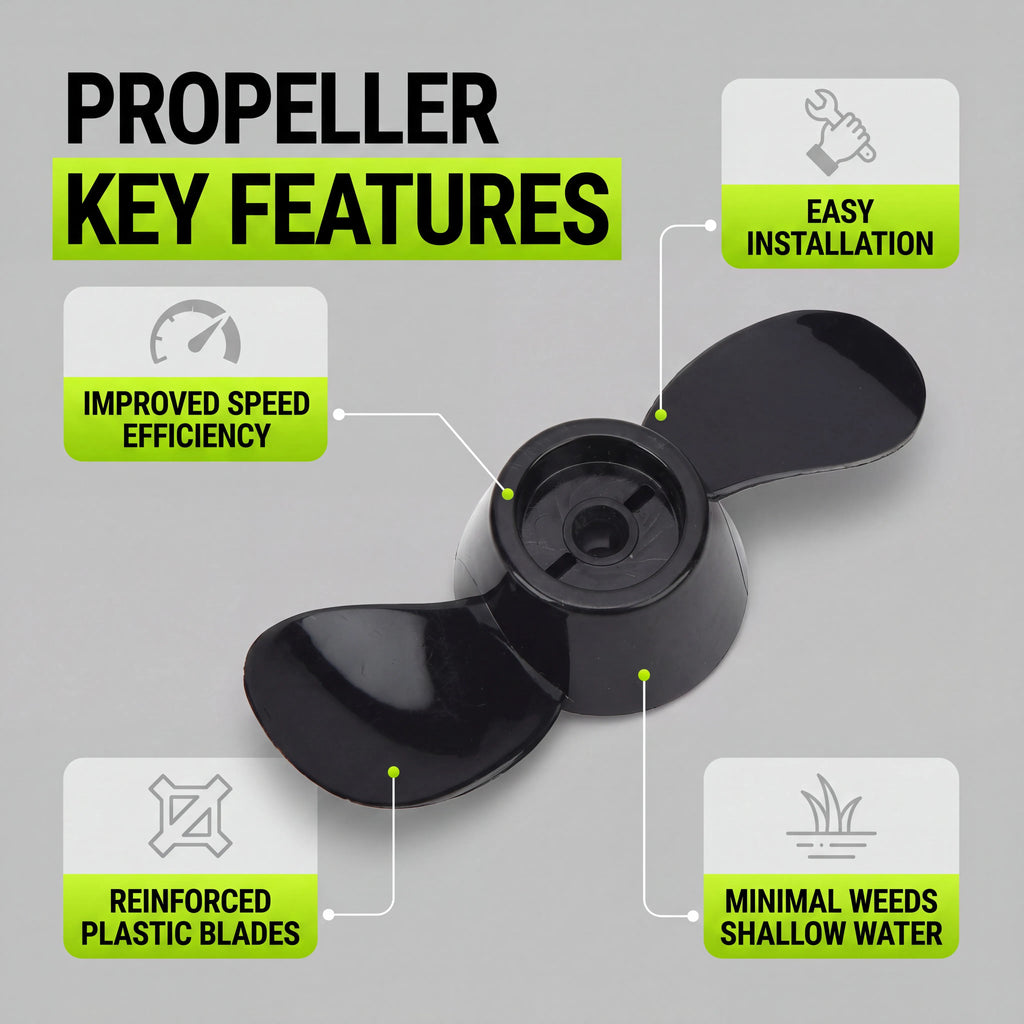Boat Propeller Kits Propeller Thickened Plastic 2 Blade Replacement Propeller for 12V 24V Engine - Automotive LED Light