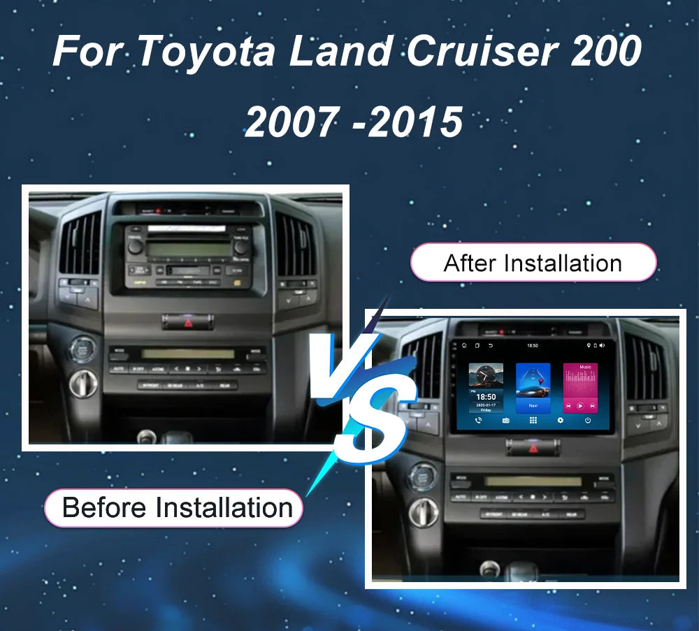 Android Carplay Car For Toyota Land Cruiser 200 2007 -2015 Auto Radio Multimidia Player GP