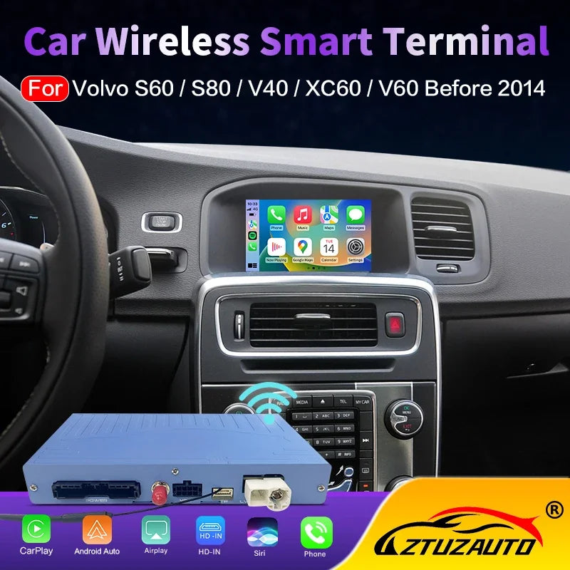 Wireless Carplay Box For Volvo V40 V60 XC60 S60 S80 Before 2014 Multimedia Android Auto Ｍo