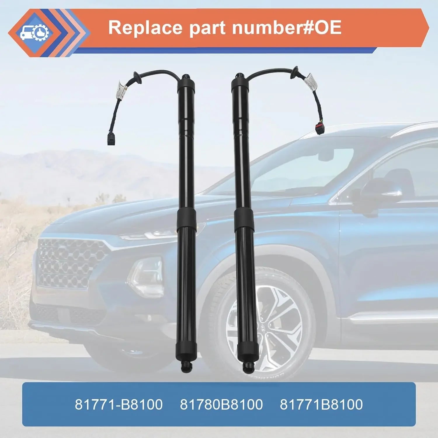 For Hyundai Santa Fe 2013 2014 2015 2016 2017 2018 2019 Rear Electric Tailgate Gas Strut 8 | AUTOKITSHOP