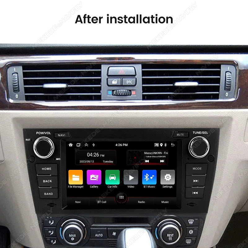 Wireless CarPlay Android Auto Multimedia Display Screen For BMW E90 E91 E92 E93 2006-2012
