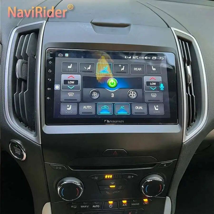 Wireless CarPlay Android 14 AI Voice Car Radio Stereo 128GB GPS Navigation For Ford Edge S