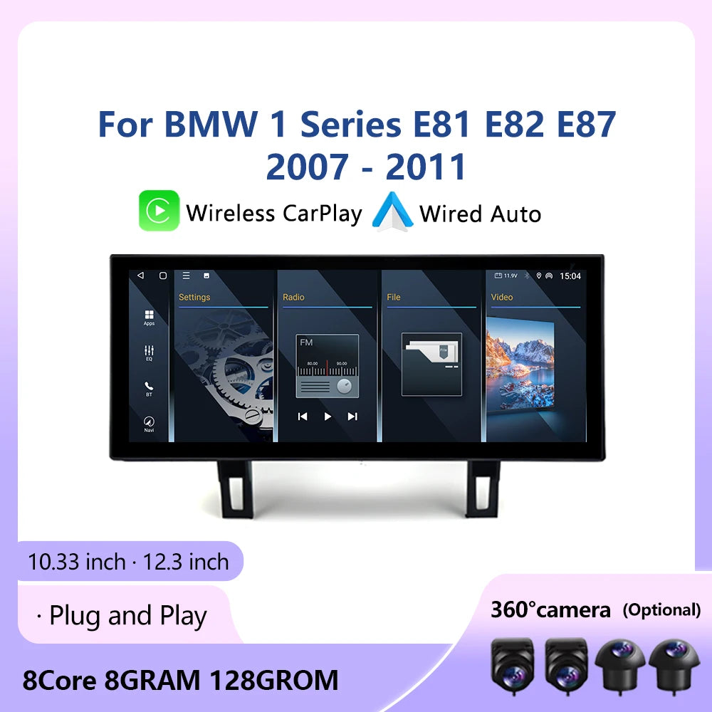 Car Multimedia Player GPS For BMW 1 Series E81 E82 E87 2007 -2011 CCC CIC System Wireless