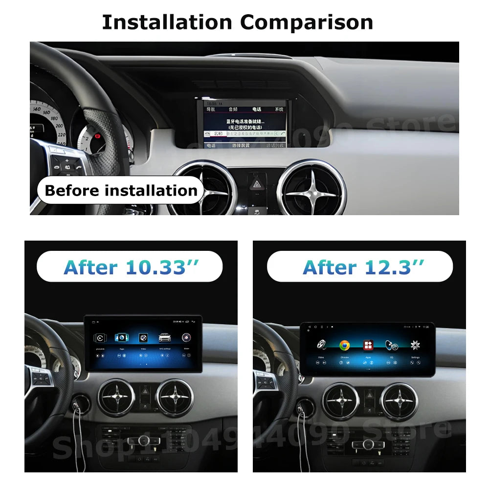 Wireless Carplay Android Auto for Mercedes Benz GLK X204 2013 - 2015 Car Radio Multimedia