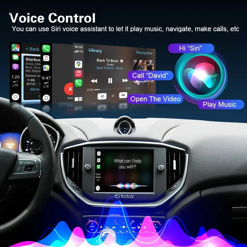 Wireless Carplay Interface for Maserati Quattroporte Ghibli 2013-2015 Android Auto Mirror-