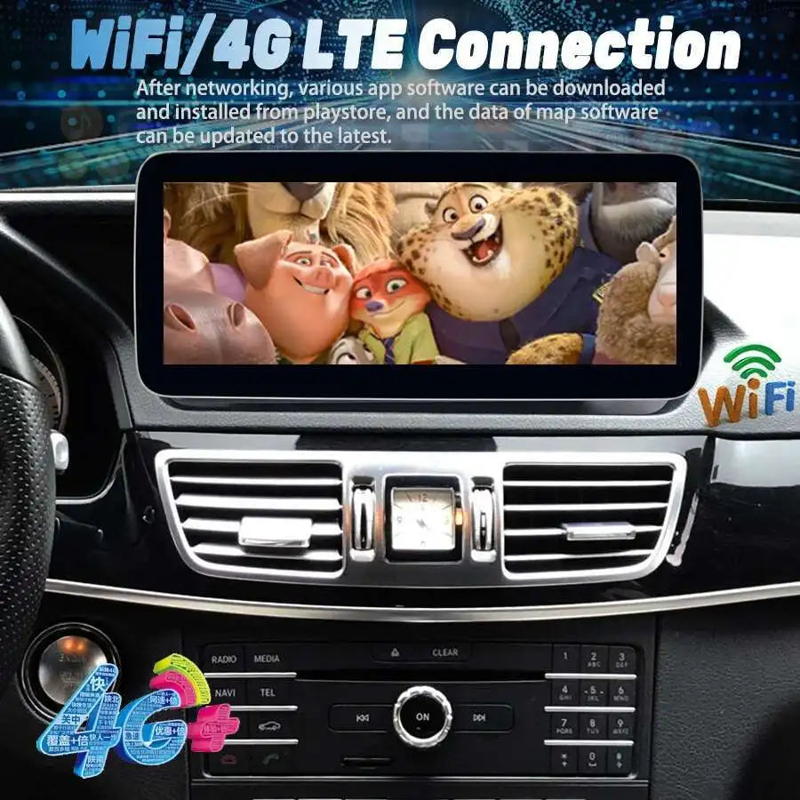 Android 13 Touch Screen Car Radio Multimedia Video Player GPS Navigation For Benz E Class
