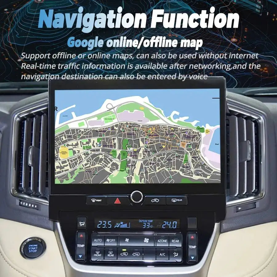 Navigation Radio Stereo Multimedia For Toyota Land Cruiser LC200 2016-2020 Android Car GPS | AUTOKITSHOP