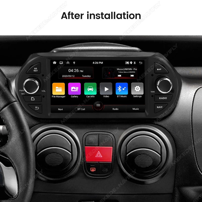 MEKEDE&NAVIFLY Intelligent Car audio radio system For Fiat Fiorino Qubo Citroen Nemo Peuge