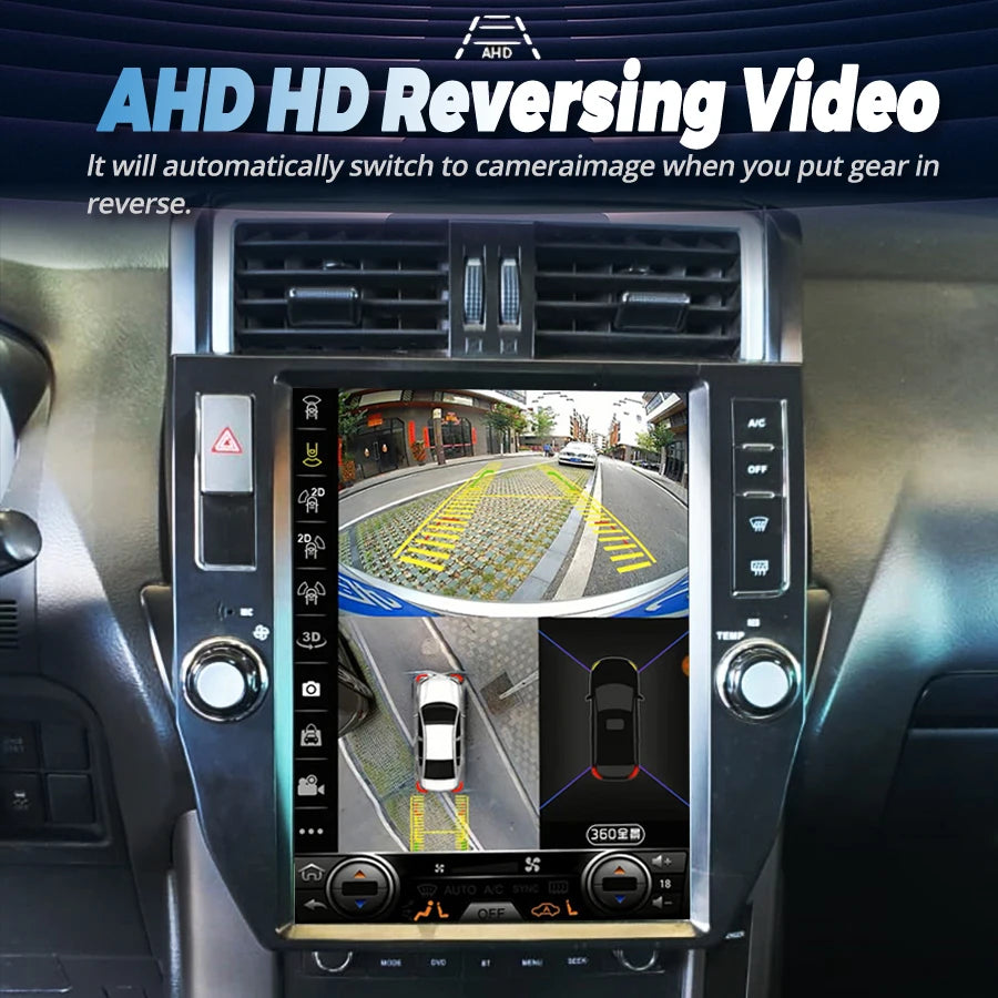 256GB ROM Screen Android 13 Multimedia Video Player For Toyota Land Cruiser Prado 150 2010