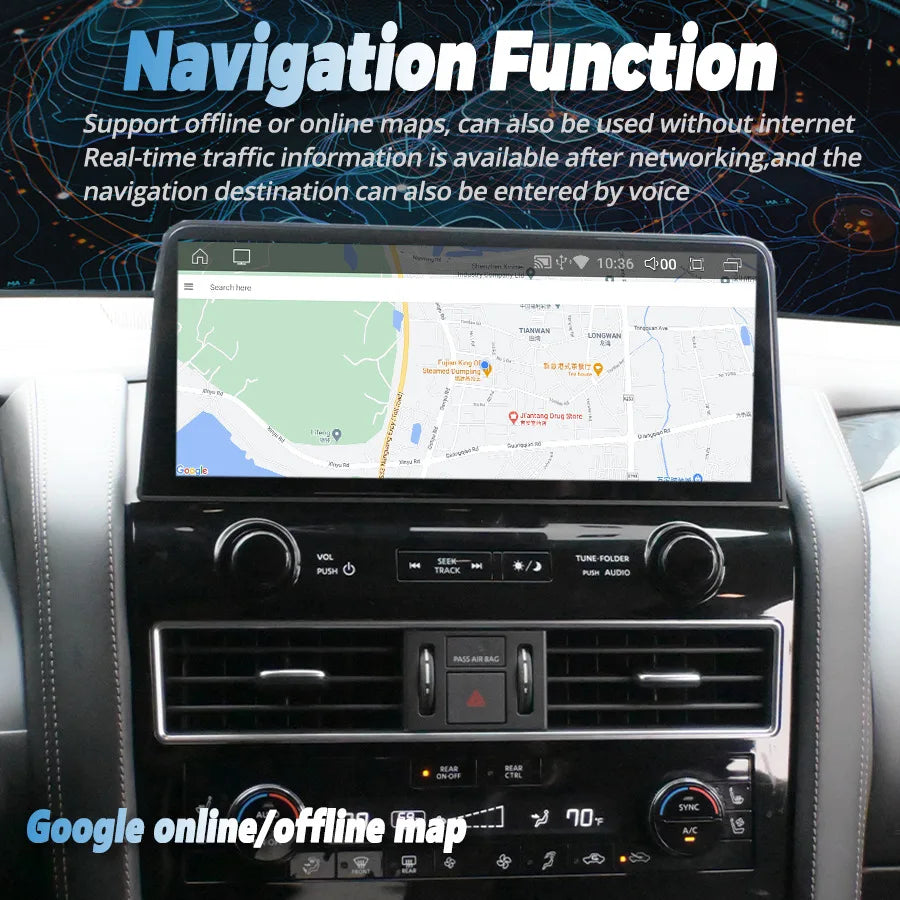 Auto Carplay For Nissan Patrol Y61 Y62 Infiniti QX80 QX56 ARMADA 2010-2020 GPS Navi 12.3"  | AUTOKITSHOP