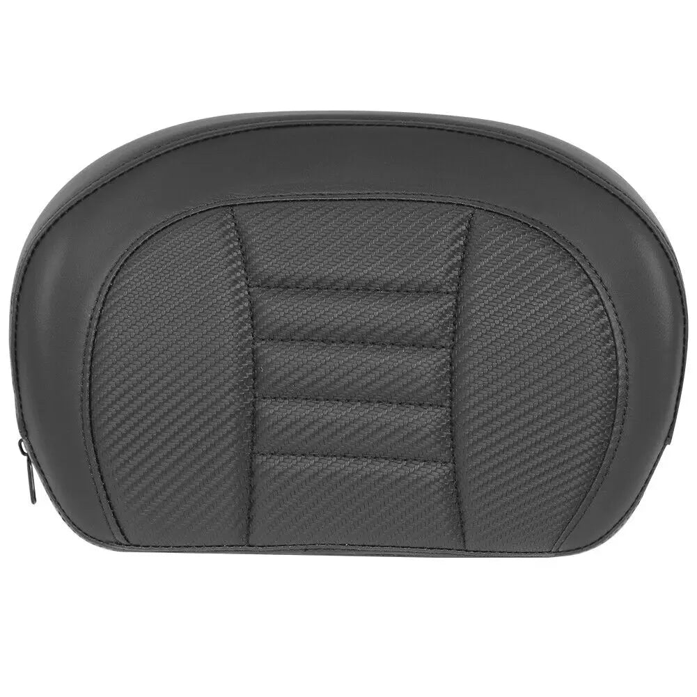 Black Rear Passenger Sissy Bar Motorcycle Backrest Pad With Bracket For Harley Touring Softail S - Automotive LED Light