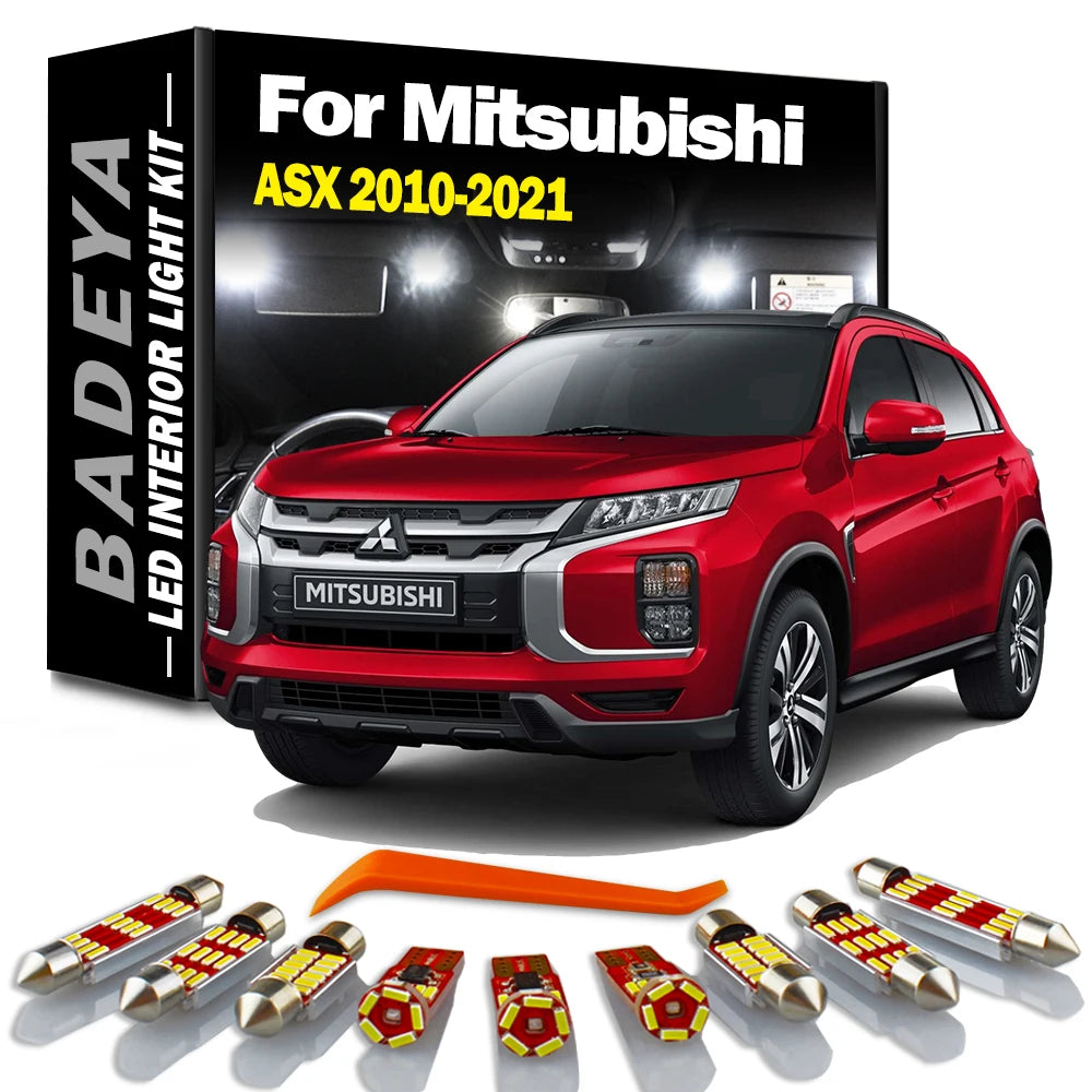 11-Piece LED Interior Light Kit for Mitsubishi 2010-2017 - Canbus Error-Free Interior Bulbs
