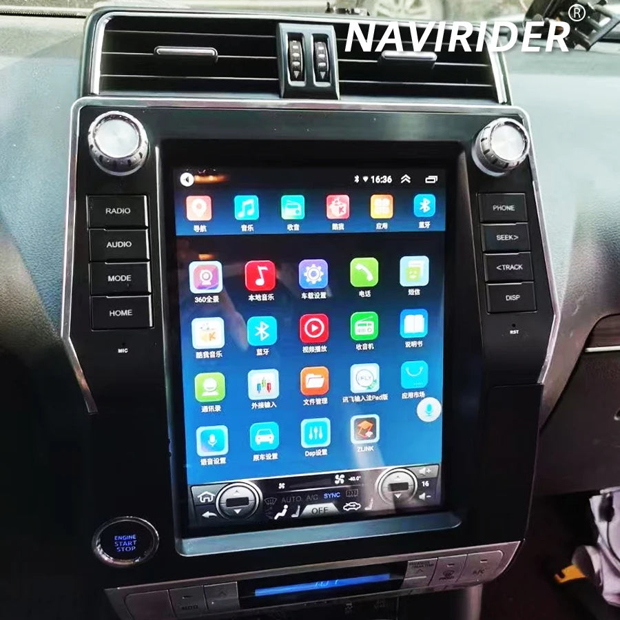 Car Multimedia Video Player Head Unit For Toyota Land Cruiser Prado 2018 Android 14 DSP SI
