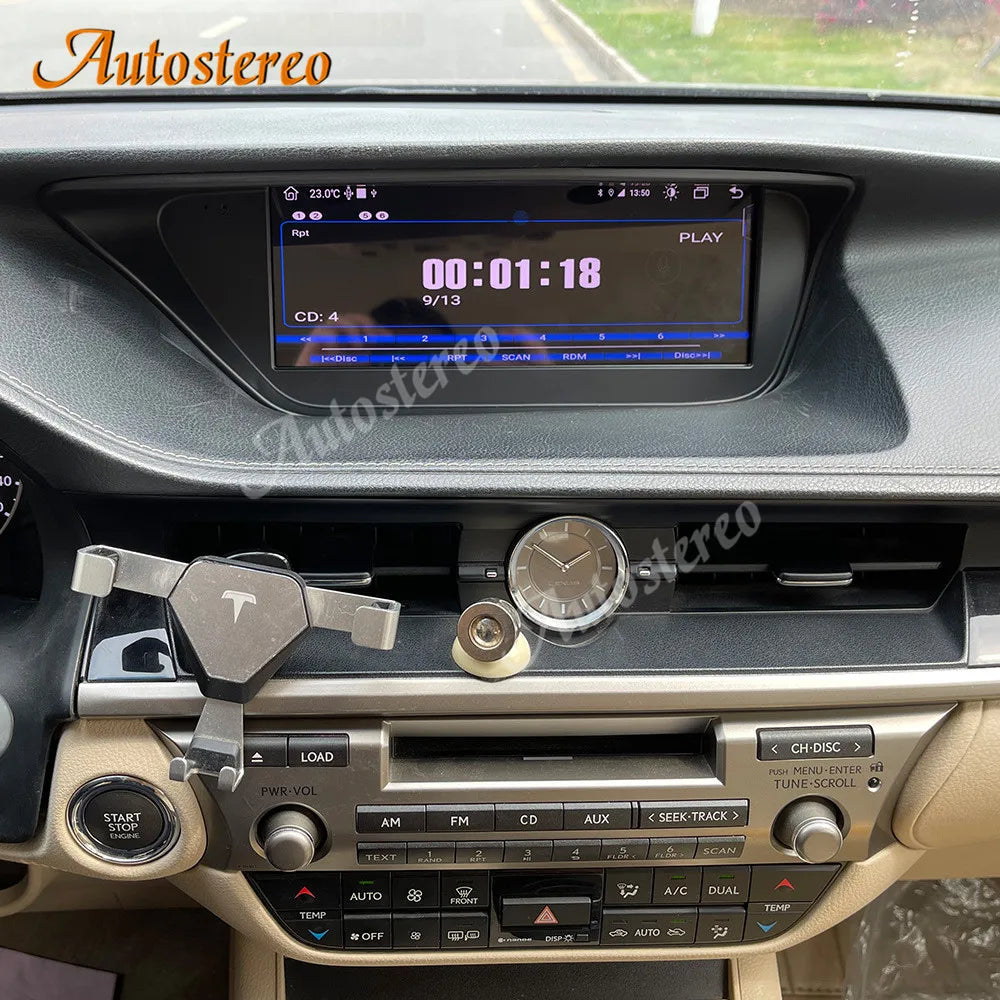 System Qualcomm Carplay Android 13 For Lexus ES300 ES350 2013-2019 Car GPS Navigation Auto
