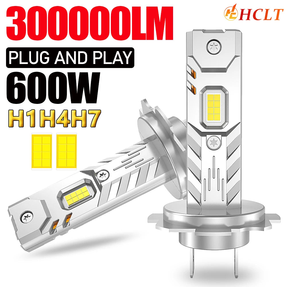 H1 H4 H7 LED Headlight 6000K 1:1 Mini Size Car Led Lights Spotlight Wireless Plug And Play