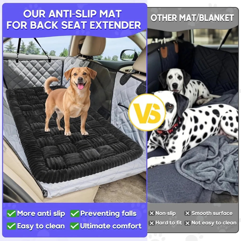 Anti Dirty Dog Car Seat Cover Waterproof Scratch Resistant Pet Back Seat Protector Non-Slip Pad  - Automotive LED Light