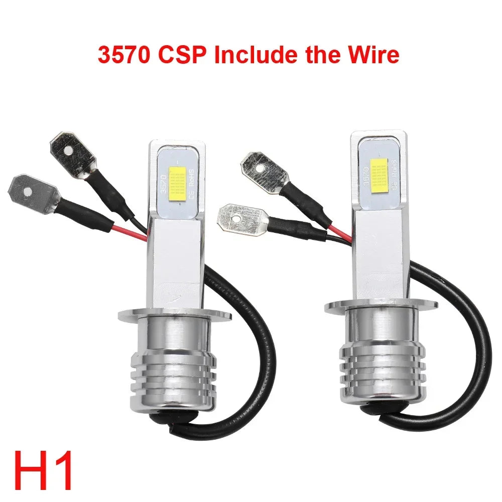 Super H4 LED Car Headlight H7 H11 HB3 HB4 9005 9006 H1 Car Bulbs Fog Lights 12V 24V 80W 60