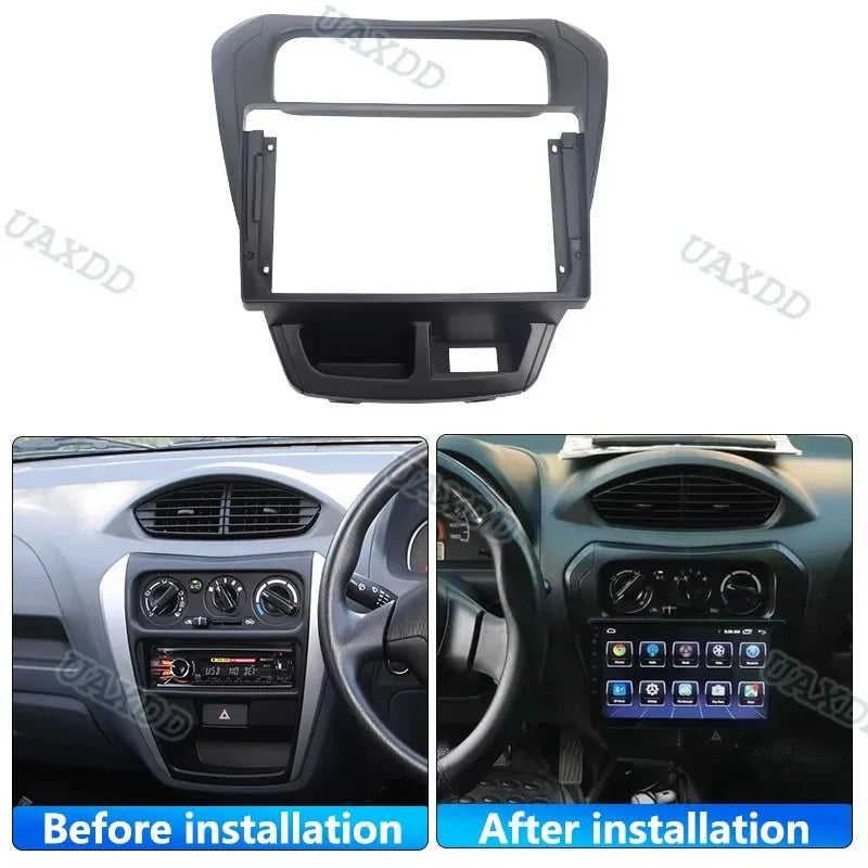 Car Radio Fascia Frame For SUZUKI 2014 ALTO 800 9 inch Stereo Panel Wire Harness Power Cab