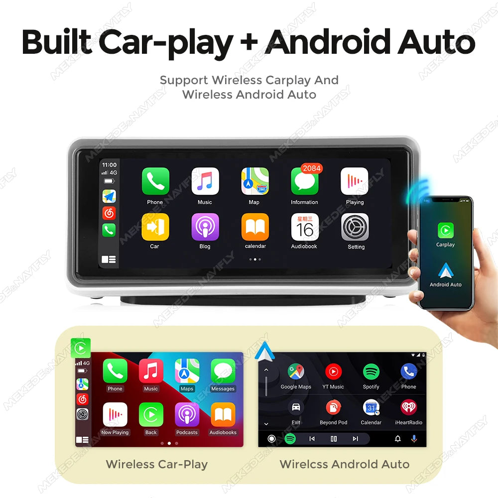 6.86'' Car Intelligent Systems Dual Speaker Smart Screen Wireless CarPlay Android Auto Mul | AUTOKITSHOP