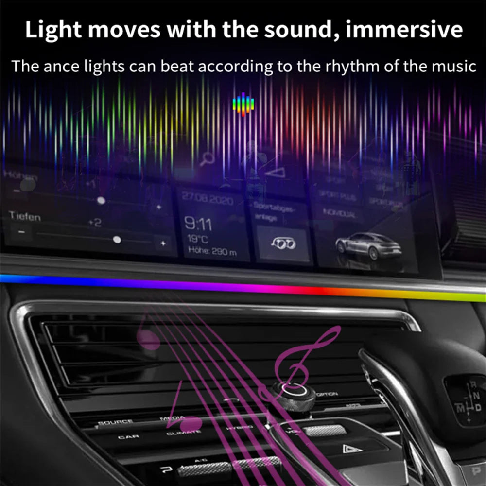 64 Color - Ambient Light - App Control - Car Interior Lighting