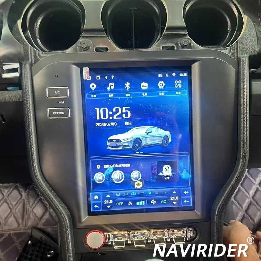 Qled Screen Navigation GPS For Ford Mustang 2015-2021 Radio Navi Stereo Android 15 256GB A