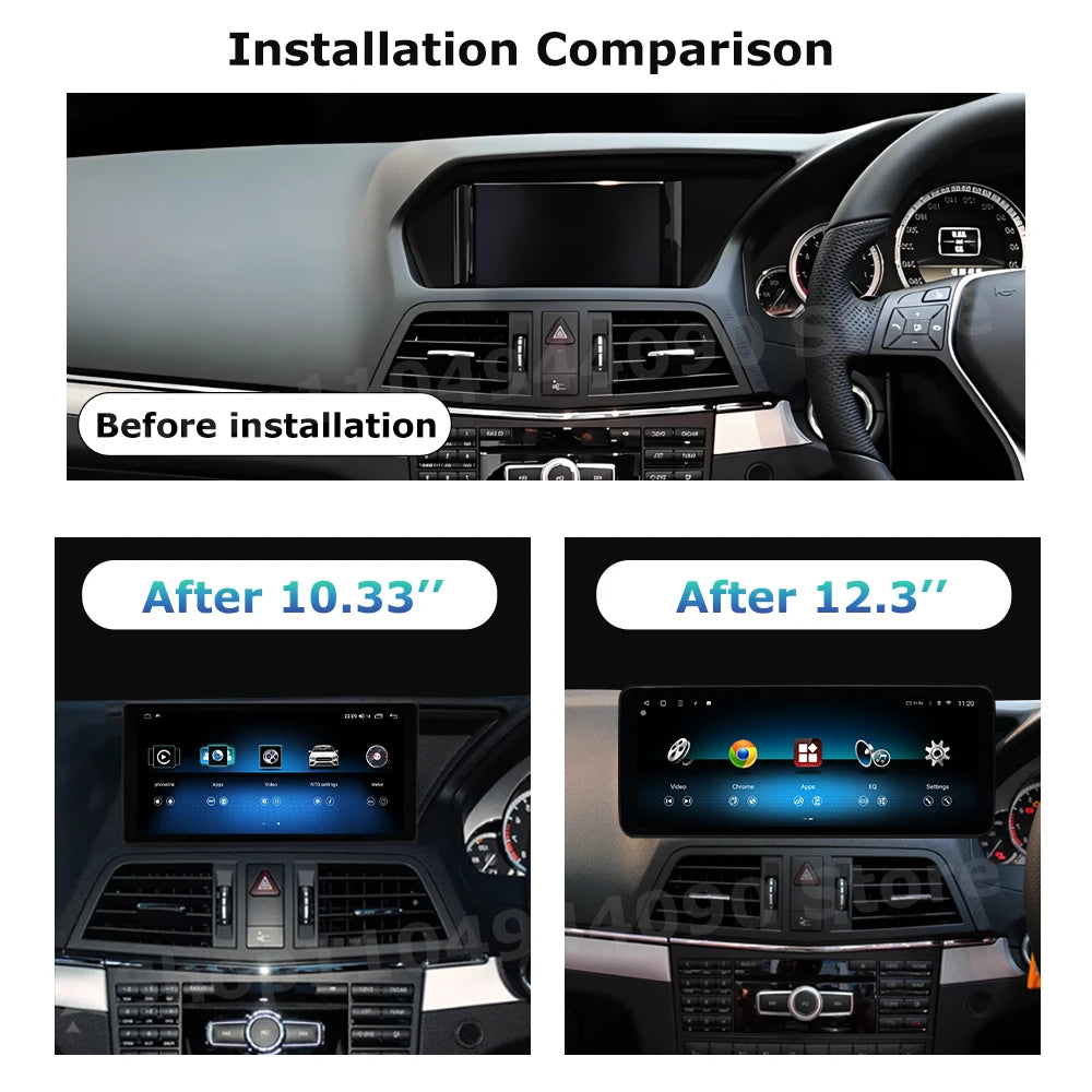 Android 14 Right Hand Drive Car Radio for Mercedes Benz E Class C207 W207 A207 2009 - 2016