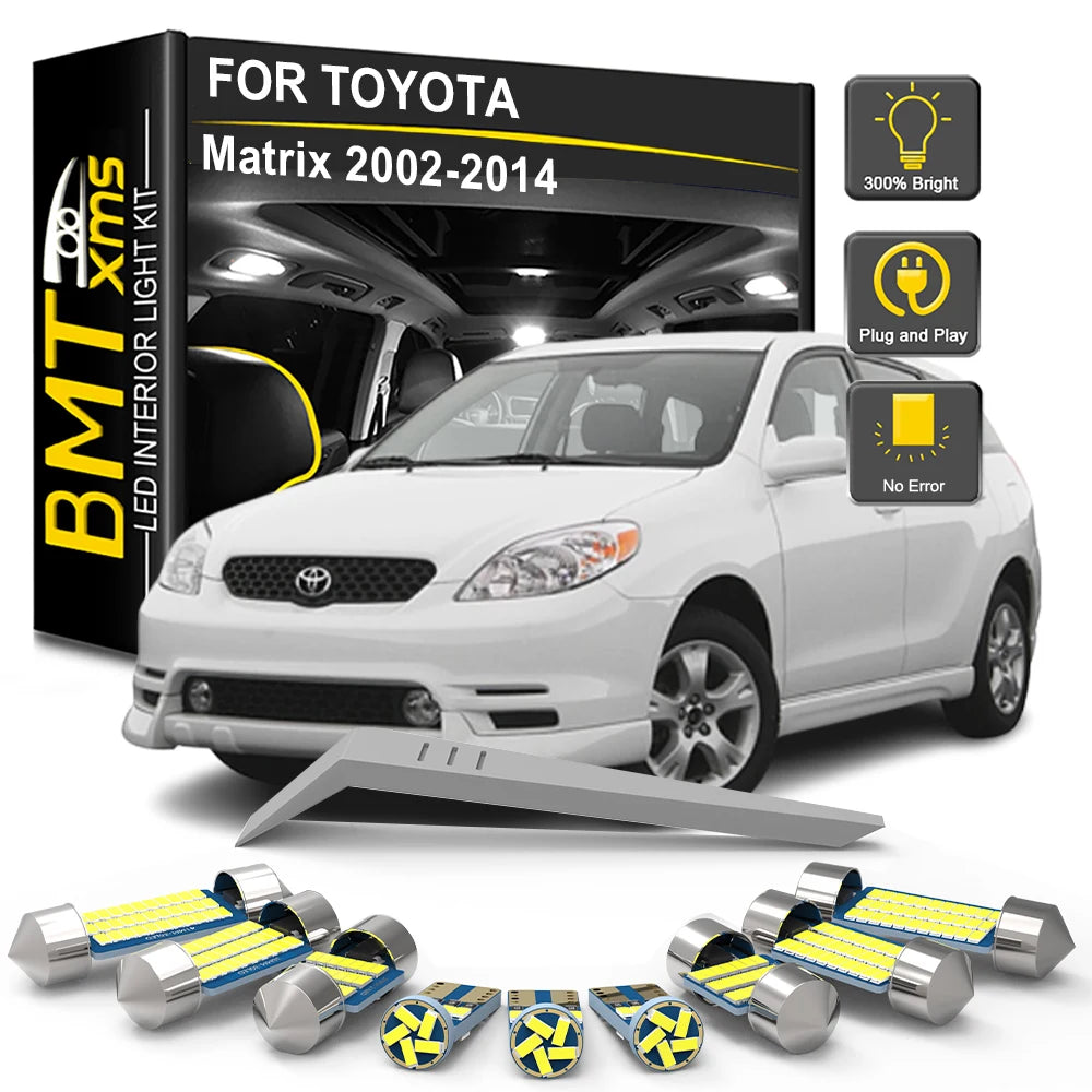 8-Piece LED Interior Light Kit for Toyota Matrix 2002- 2009 - Canbus Dome Map Door Trunk Bulbs | AUTOKITSHOP