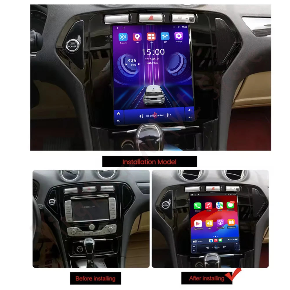 9.7" Car Radio Multimedia For Ford Mondeo 2007-2010 Navigation Bluetooth Carplay Touch Hea