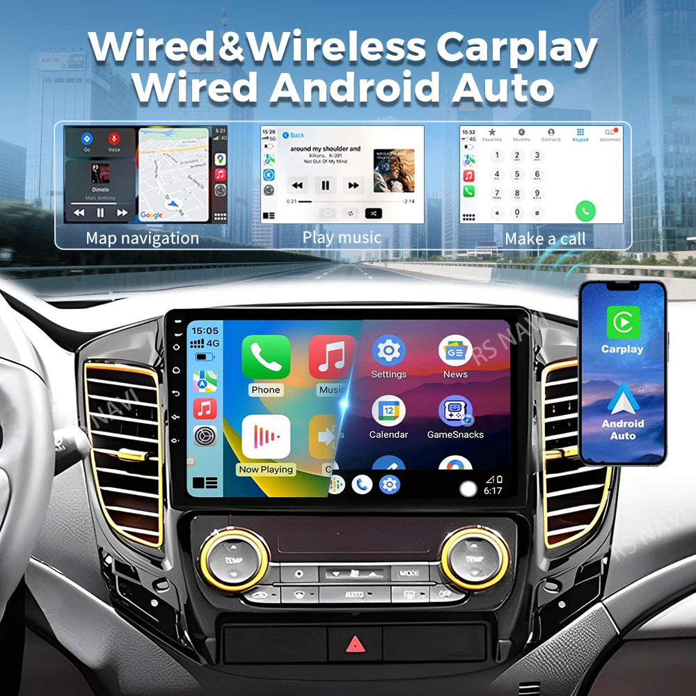 Android 16 Carplay For Mitsubishi Pajero Sport 3 L200 5 Triton 3 2015 2016 2017 2018 2019