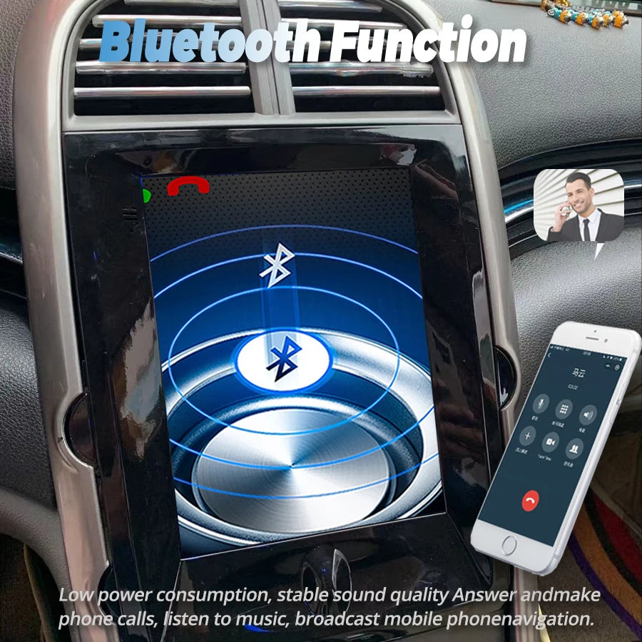 GPS CarPlay Android 15 Car Screen For Chevrolet Malibu XL 2012 2013 2014 2015 Radio Multim