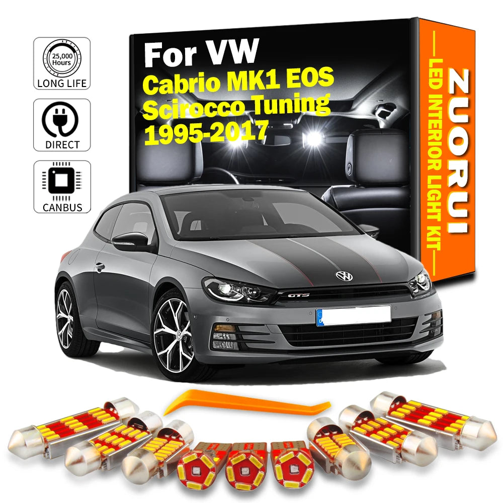 LED Interior Light Kit for VW Cabrio MK1 EOS Scirocco Tuning - Canbus Error-Free Bulbs | AUTOKITSHOP