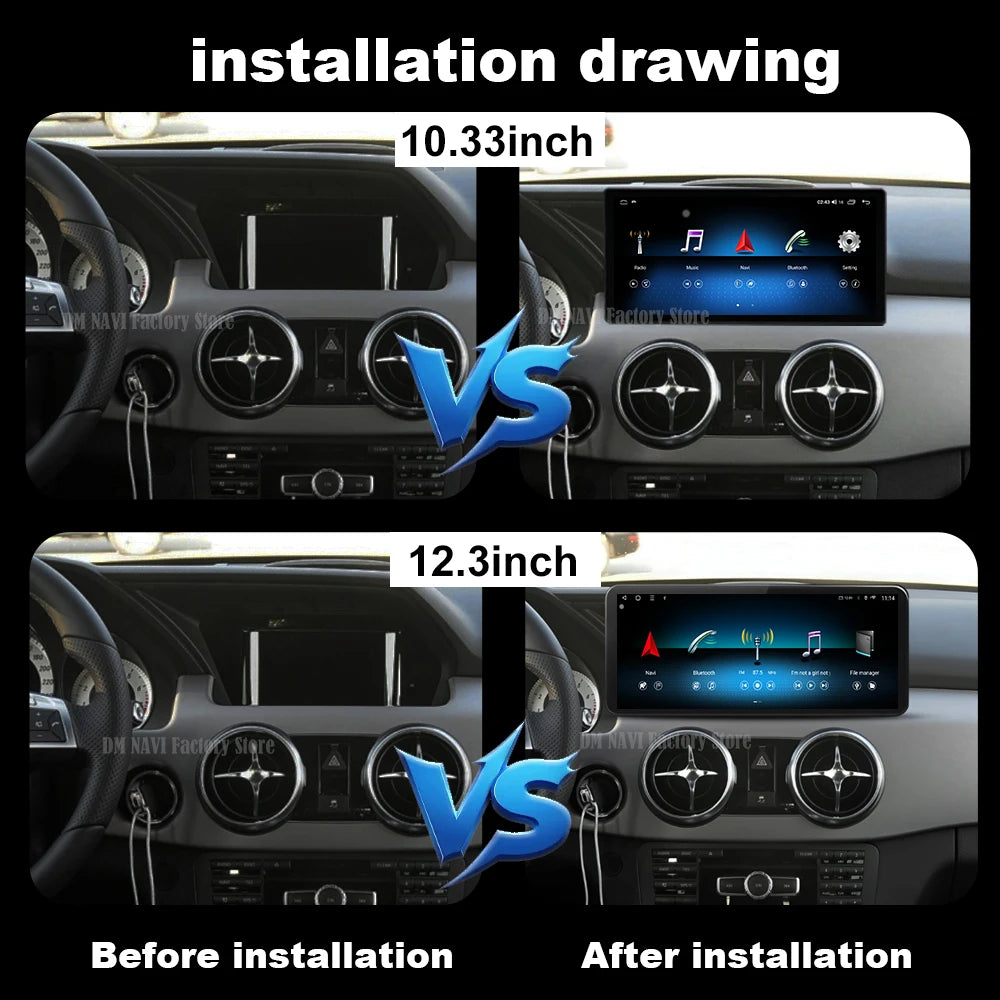 Wireless CarPlay For Mercedes Benz GLK 2010 - 2015 Car Radio Multimedia Android Auto DSP S