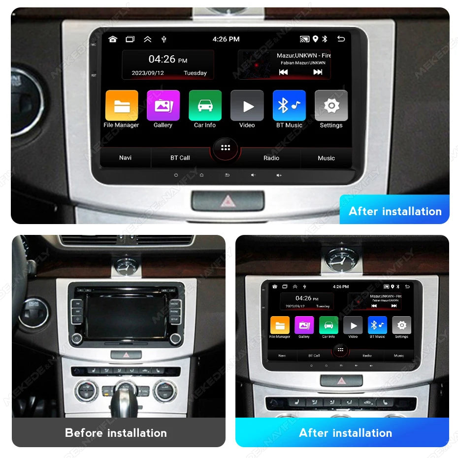 9'' Android Auto Multimedia Stereo for VW Volkswagen Skoda Octavia Golf Touran Passat B6 P | AUTOKITSHOP