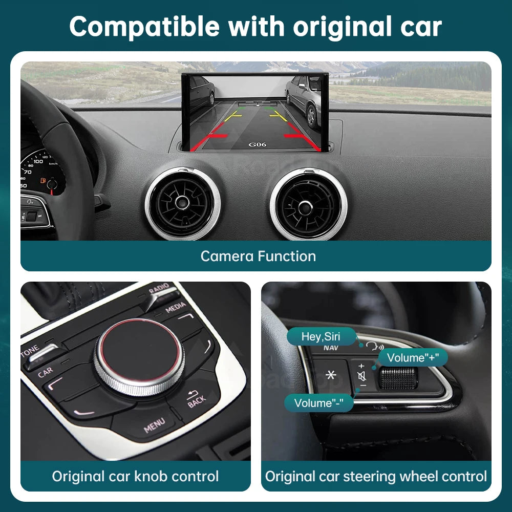RoadTop Linux Modul Wireless CarPlay Android Auto Interface for Audi A3 Q2 2013-2018 MIB M